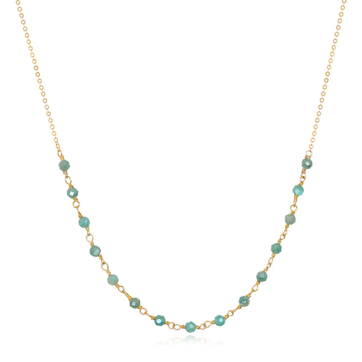 Rondelle Layering Necklace - Emerald
