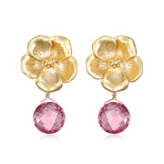 Back in stock! Peony Earring-Pink Topaz