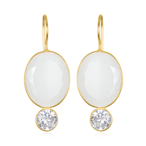 Valencia Grand Oval Earring-Lily Gold