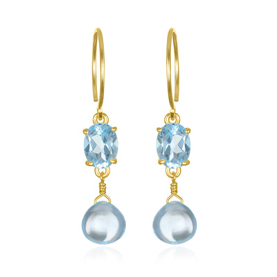 Lily Earring-Sky Blue Topaz