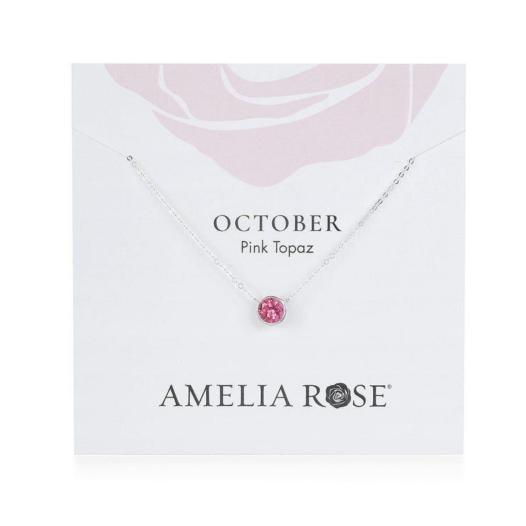 October Birthstone Necklace, October Pink Tourmaline Jewelry, October  Birthday Gift, October Birthstone Jewelry, Sterling Silver Necklace - Etsy