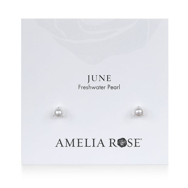 Birthstone Earring-June Pearl