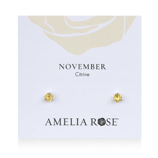 Birthstone Earring-November Citrine