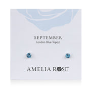 Birthstone Earring-September London Blue Topaz