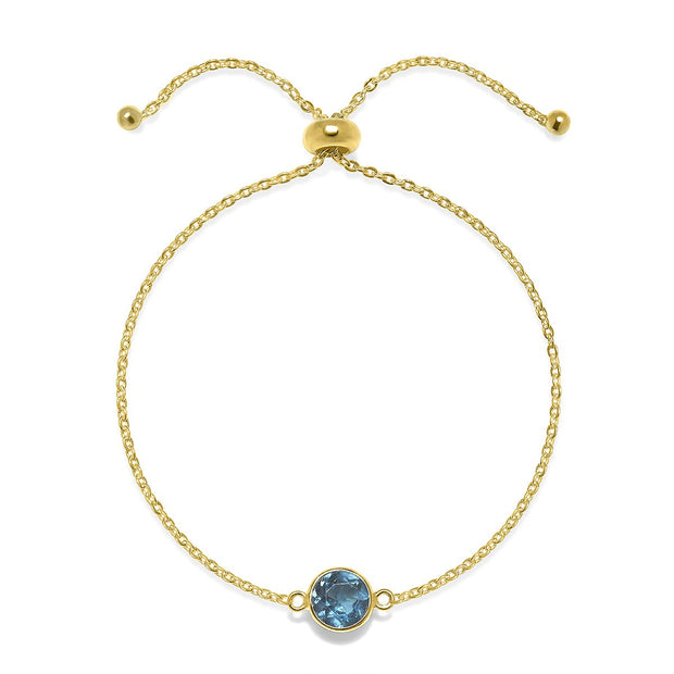 Birthstone Solitaire Bracelet- September London Blue Topaz