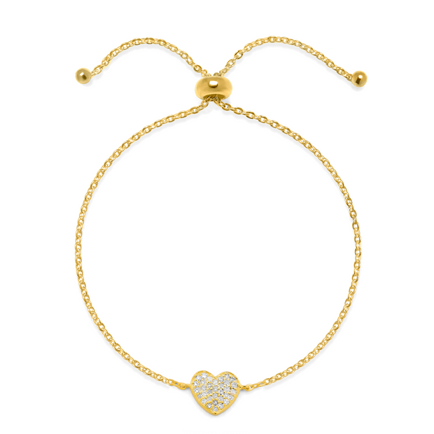 Diamond Heart Bracelet-Gold