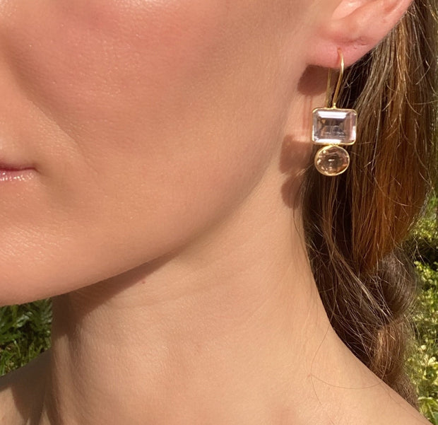 Valencia Earring-Blush & Champagne Gold