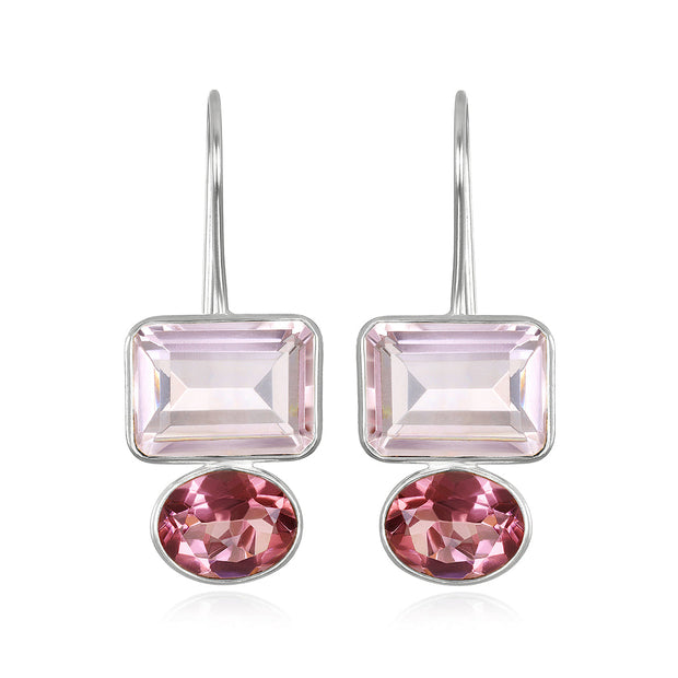 Valencia Earring-Blush & Rose Silver