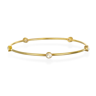 Citrine Stacking Bangle-Gold & Silver