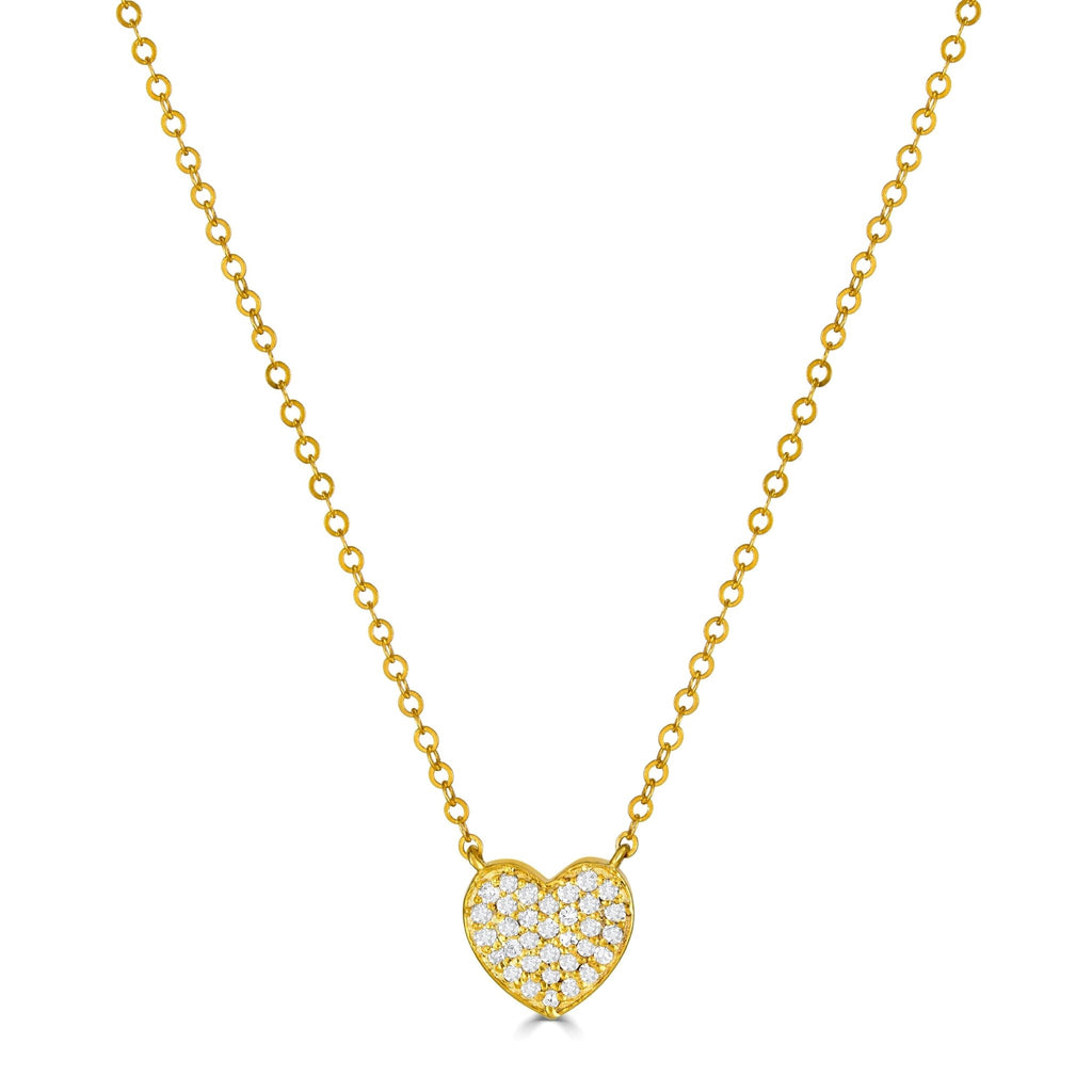 Diamond Heart Necklace Gold