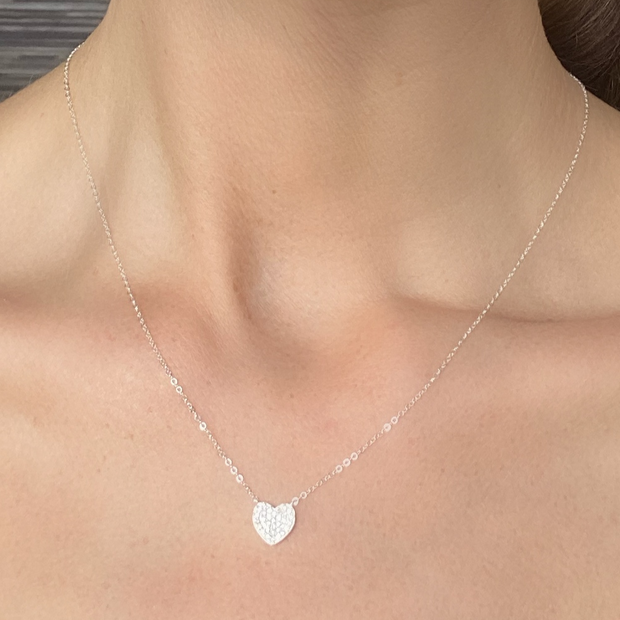 Diamond Heart Necklace-Gold