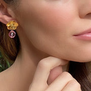 Back in stock! Peony Earring-Pink Topaz