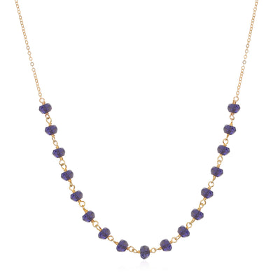 Rondelle Layering Necklace - Iolite