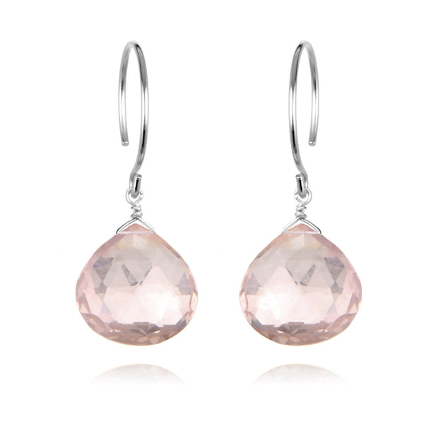 Catherine Earring-Rose Quartz