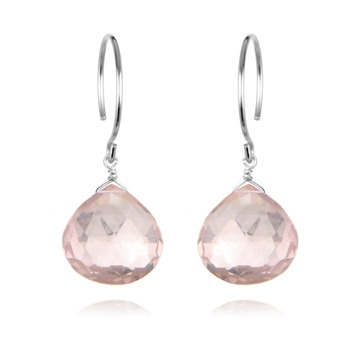 Catherine Earring-Rose Quartz