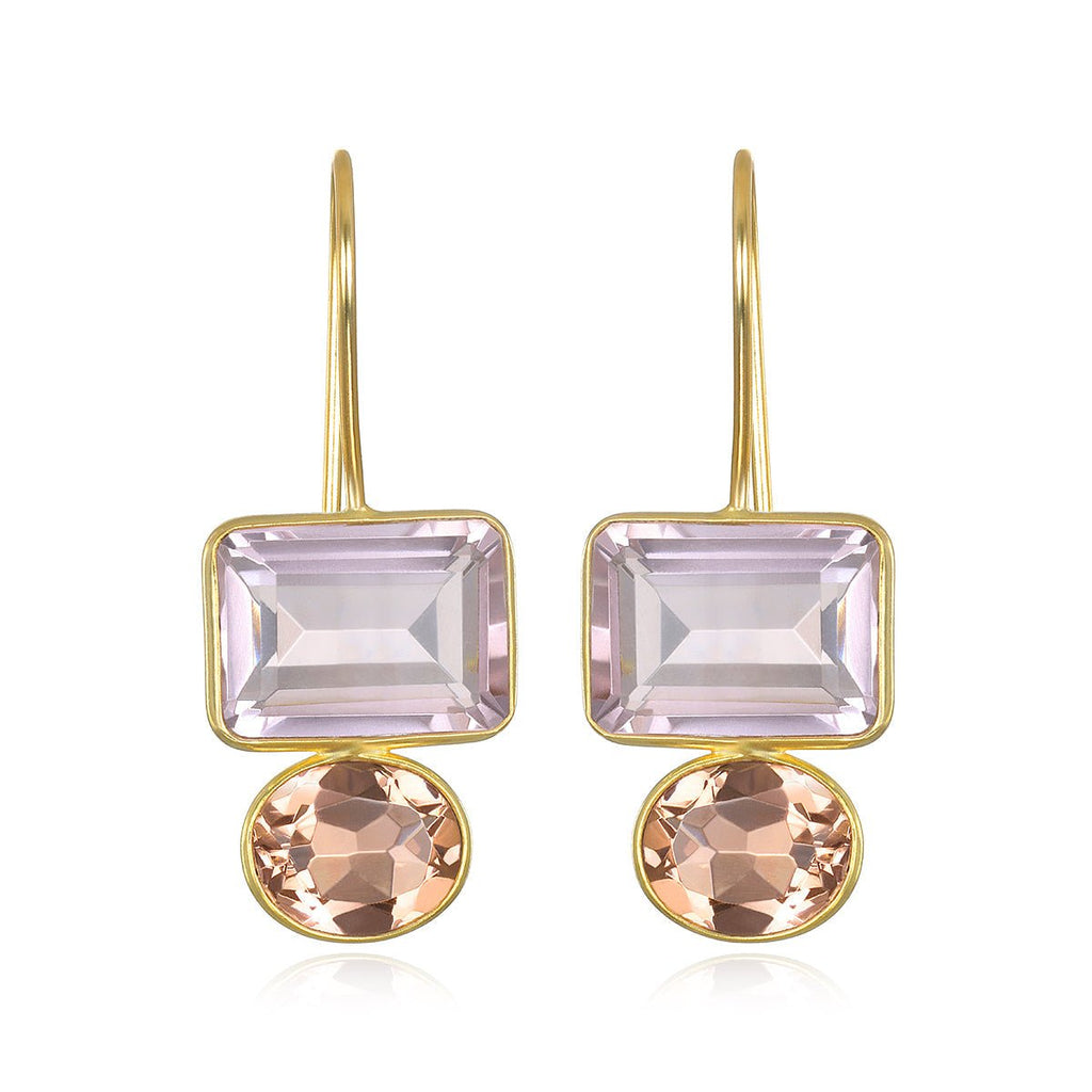 Valencia Earring Blush & Champagne Gold