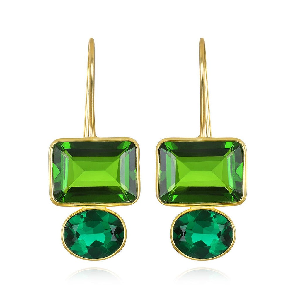Valencia Earring Lime & Emerald Green Gold