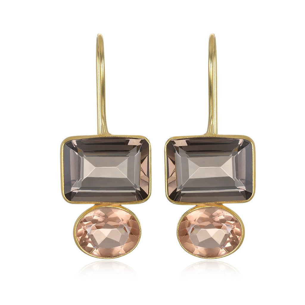 Valencia Earring Smoky & Champagne
